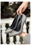 Mida Shoes Hillar Platin Saten Stiletto Ayakkabı
