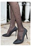 Mida Shoes Hillar Siyah Saten Stiletto Ayakkabı