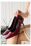Mida Shoes Lesia Bordo Rugan Topuklu Ayakkabı