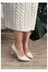 Mida Shoes Ulba Bej Rugan Stiletto Ayakkabı