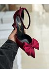 Mida Shoes 1055 Pembe Saten Topuklu Ayakkabı 