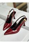 Mida Shoes RP021 Bordo Rugan Kadın Topuklu Ayakkabı